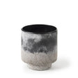 Mercana Squally 6.0L x 6.0W x 6.4H Black/Brown Glass Ombre Textured Small Vase