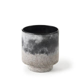 Mercana Squally 6.0L x 6.0W x 6.4H Black/Brown Glass Ombre Textured Small Vase