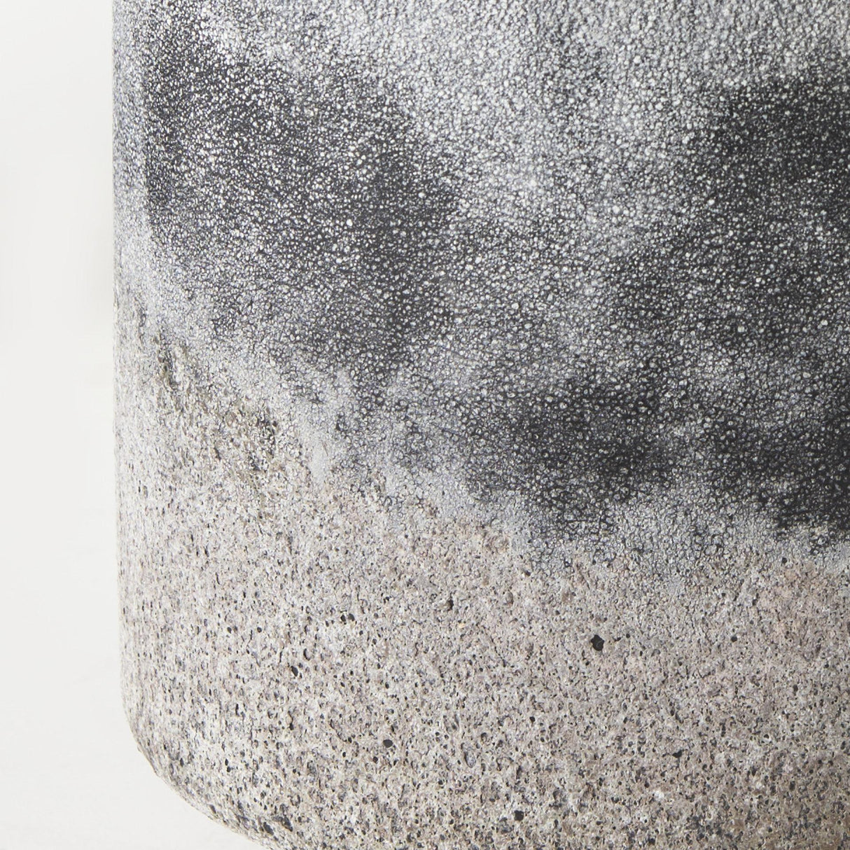 Mercana Squally 6.0L x 6.0W x 6.4H Black/Brown Glass Ombre Textured Small Vase
