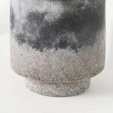 Mercana Squally 6.0L x 6.0W x 6.4H Black/Brown Glass Ombre Textured Small Vase