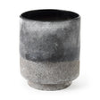 Mercana Squally 8.0L x 8.0W x 8.6H Black/Brown Glass Ombre Textured Vase