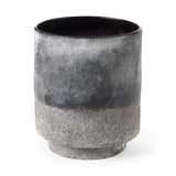 Mercana Squally 8.0L x 8.0W x 8.6H Black/Brown Glass Ombre Textured Vase