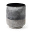 Mercana Squally 8.0L x 8.0W x 8.6H Black/Brown Glass Ombre Textured Vase