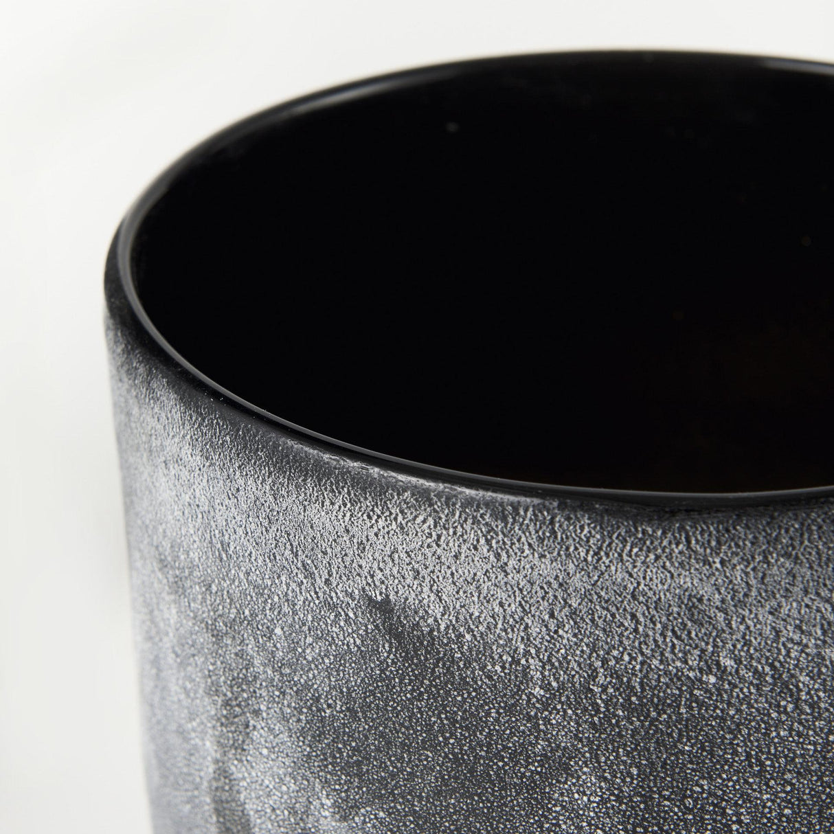 Mercana Squally 8.0L x 8.0W x 8.6H Black/Brown Glass Ombre Textured Vase