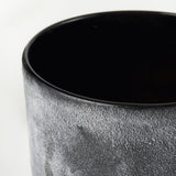 Mercana Squally 8.0L x 8.0W x 8.6H Black/Brown Glass Ombre Textured Vase
