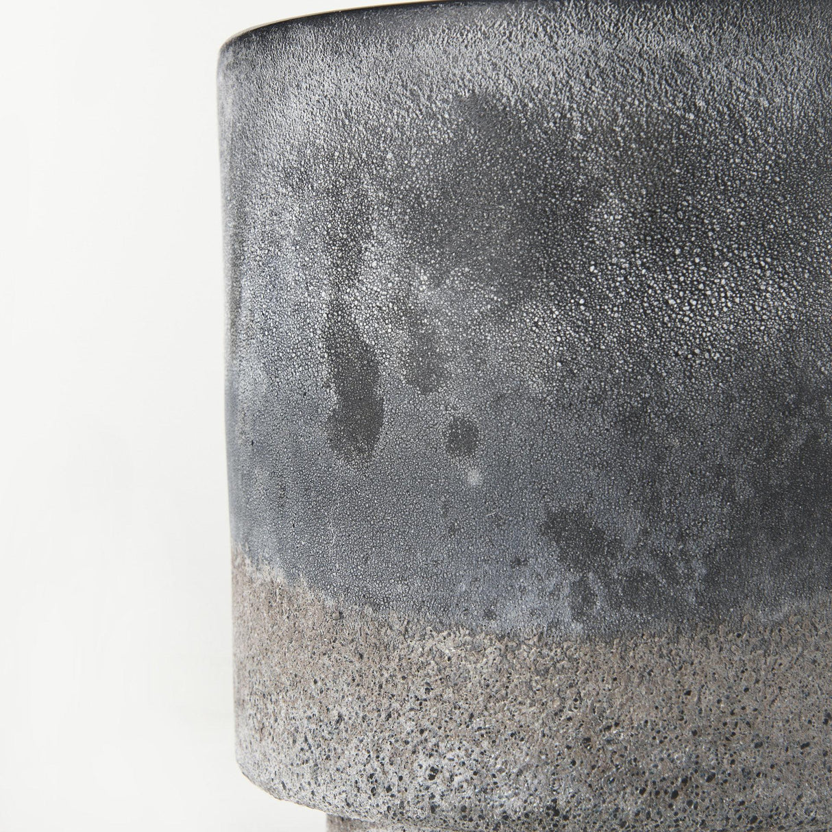 Mercana Squally 8.0L x 8.0W x 8.6H Black/Brown Glass Ombre Textured Vase