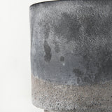 Mercana Squally 8.0L x 8.0W x 8.6H Black/Brown Glass Ombre Textured Vase