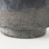 Mercana Squally 8.0L x 8.0W x 8.6H Black/Brown Glass Ombre Textured Vase