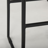 Mercana Givens 14.0L x 15.8W x 31.8H Natural Wood W/Black Metal Frame Bar Stool