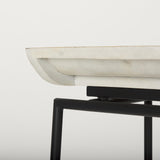 Mercana Givens 14.0L x 15.8W x 31.8H Natural Wood W/Black Metal Frame Bar Stool