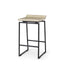 Mercana Givens 14.0L x 15.8W x 25.8H Natural Wood W/Black Metal Counter Stool