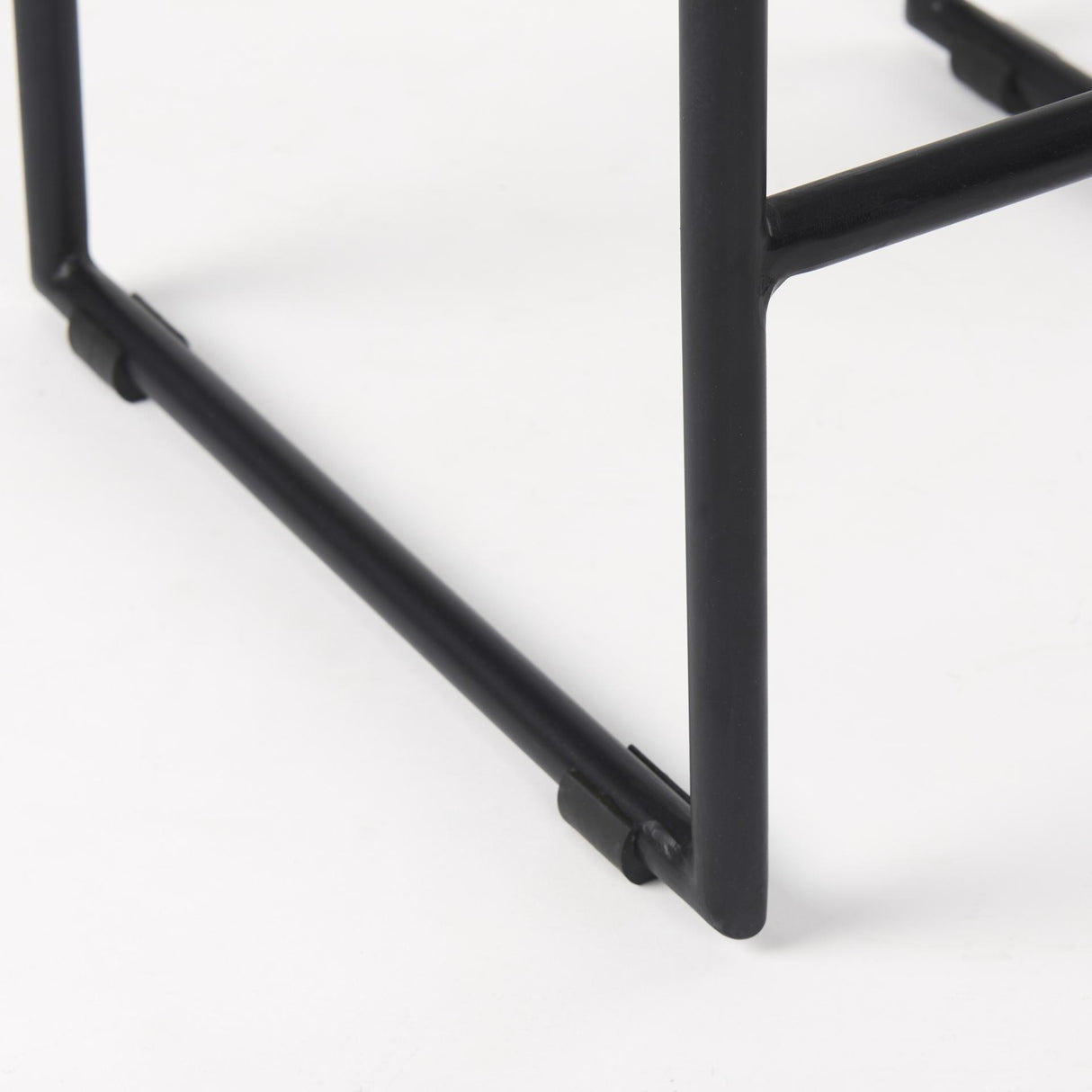Mercana Givens 14.0L x 15.8W x 25.8H Natural Wood W/Black Metal Counter Stool