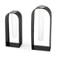 Mercana Boyer 5.1L x 3.0W x 12.0H Black Metal W/Glass Set of Two Test Tube Decorative Objects