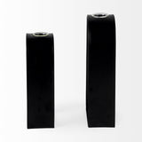Mercana Boyer 5.1L x 3.0W x 12.0H Black Metal W/Glass Set of Two Test Tube Decorative Objects