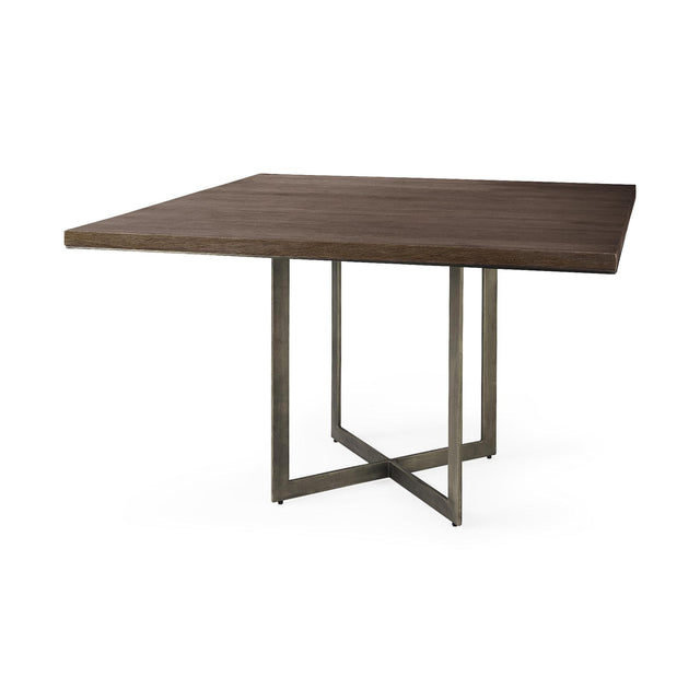 Mercana Faye 48.0L x 48.0W x 30.0H Medium Brown Square Dining Table