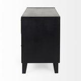 Mercana Alvin 34.5L x 21.5W x 30.0H Wood W/Metal Framing Accent Cabinet