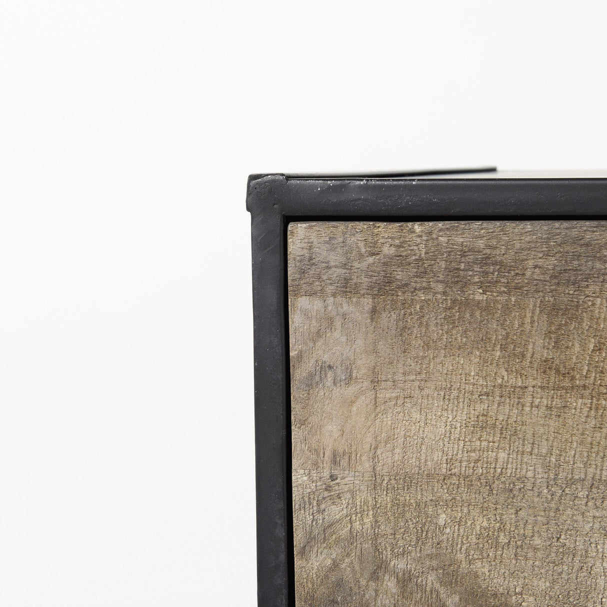 Mercana Alvin 34.5L x 21.5W x 30.0H Wood W/Metal Framing Accent Cabinet