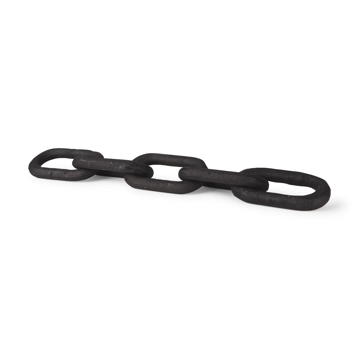 Mercana Alix 29.0L x 5.0W x 5.0H Black Wood Link Chain Decorative Object