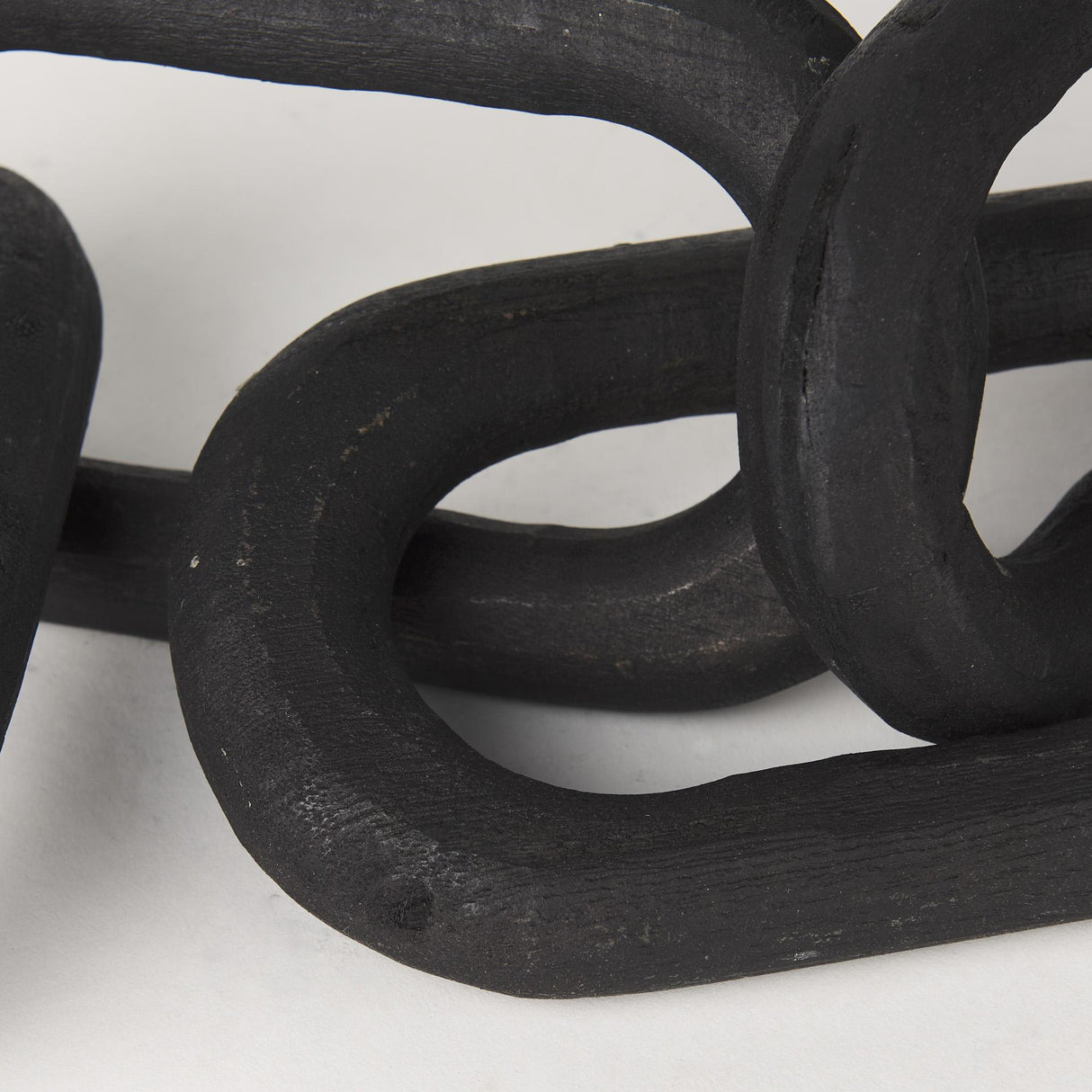 Mercana Alix 29.0L x 5.0W x 5.0H Black Wood Link Chain Decorative Object
