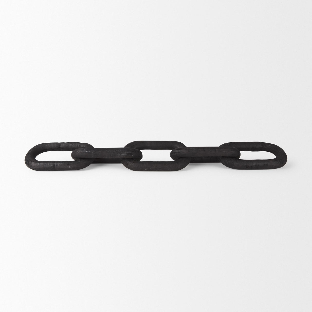 Mercana Alix 29.0L x 5.0W x 5.0H Black Wood Link Chain Decorative Object