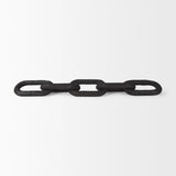 Mercana Alix 29.0L x 5.0W x 5.0H Black Wood Link Chain Decorative Object