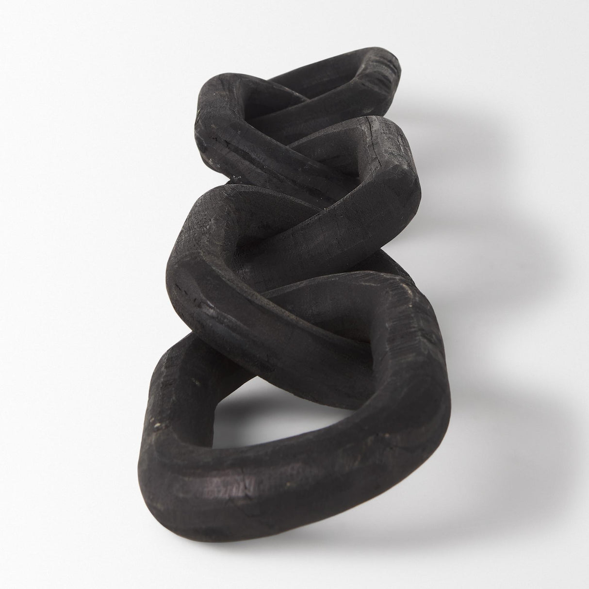 Mercana Alix 29.0L x 5.0W x 5.0H Black Wood Link Chain Decorative Object