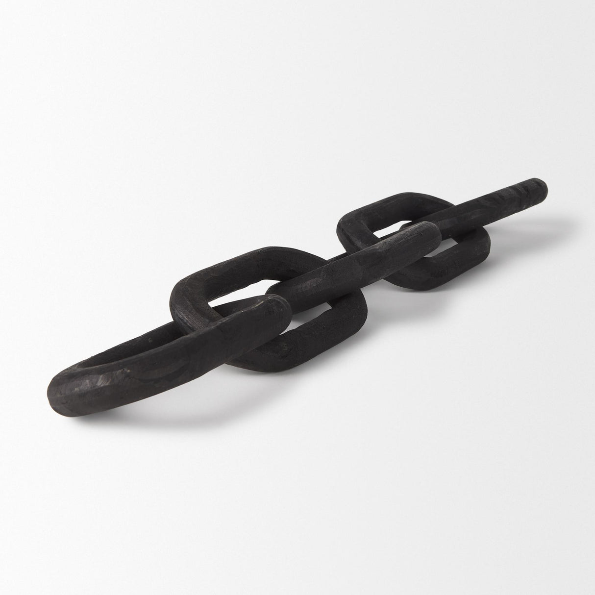 Mercana Alix 29.0L x 5.0W x 5.0H Black Wood Link Chain Decorative Object