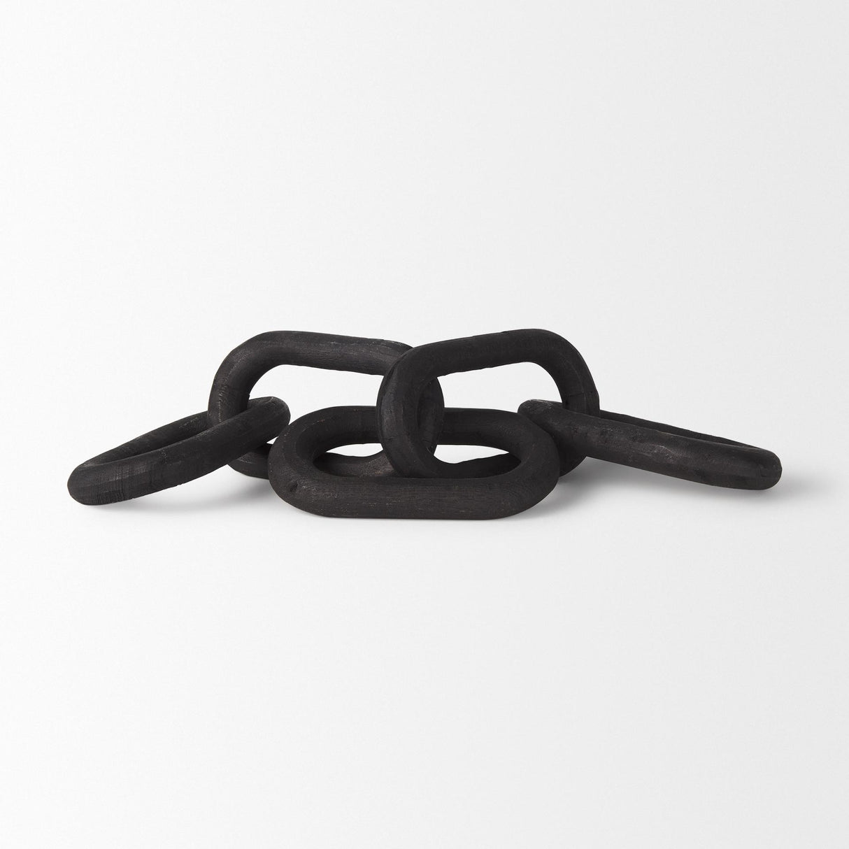 Mercana Alix 29.0L x 5.0W x 5.0H Black Wood Link Chain Decorative Object