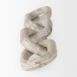 Mercana Alix 29.0L x 5.0W x 5.0H Beige Wooden Link Chain Decorative Object