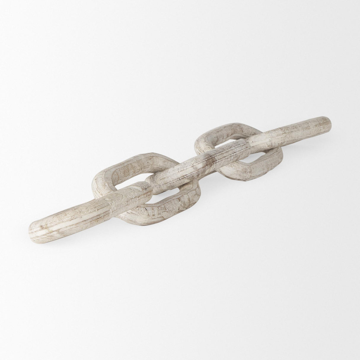 Mercana Alix 29.0L x 5.0W x 5.0H Beige Wooden Link Chain Decorative Object