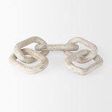 Mercana Alix 29.0L x 5.0W x 5.0H Beige Wooden Link Chain Decorative Object