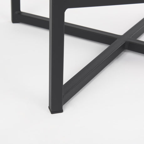 Mercana Frodo 16.5L x 16.5W x 26.4H Gray Fabric Seat W/Black Iron Frame Counter Stool