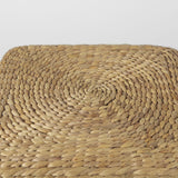 Mercana Maya 17.7L x 17.7W x 17.7H Light Brown W/Medium Brown Stripes Seagrass Square Pouf