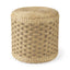 Mercana Michelle 17.7L x 17.7W x 17.7H Light Brown Woven Seagrass Round Pouf