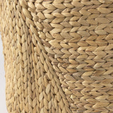 Mercana Sivan 19.7L x 19.7W x 23.6H (Set of 3) Light Brown Water Hyacinth Round Basket W/ Handles