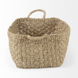 Mercana Emra 17.3L x 11.8W x 7.9H (Set of 3) Light Brown Seagrass Rectangular Basket W/ Handles