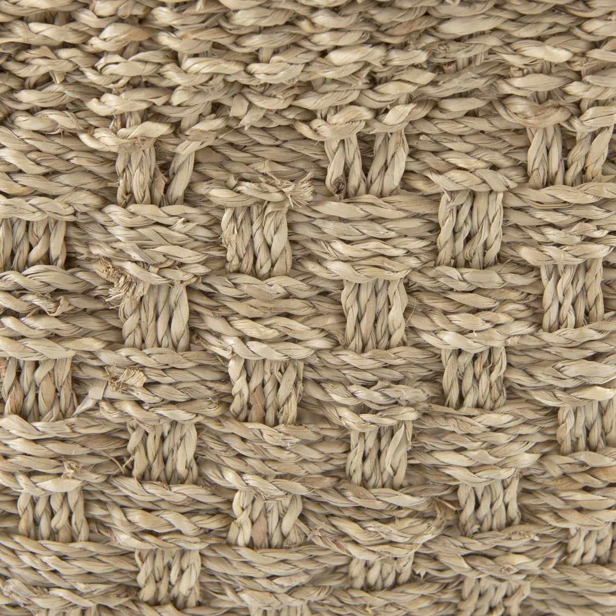 Mercana Emra 17.3L x 11.8W x 7.9H (Set of 3) Light Brown Seagrass Rectangular Basket W/ Handles