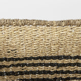 Mercana Emma 17.3L x 13.0W x 11.0H (Set of 2) Light Brown Seagrass Rectangular Basket W/ Black Stripes