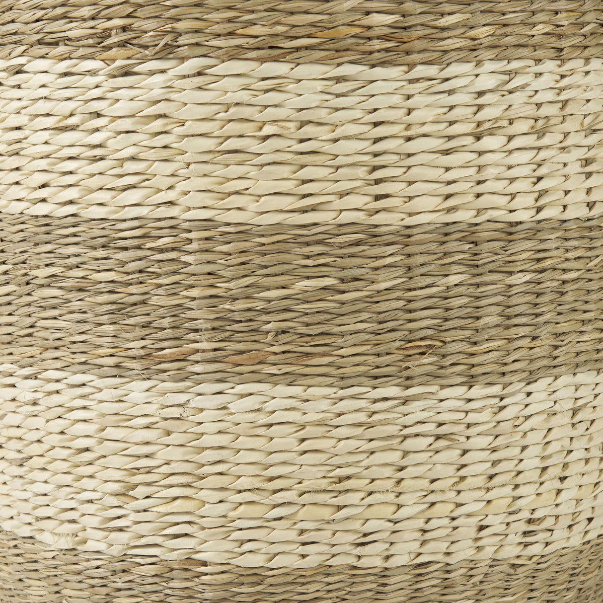 Mercana Bradley 18.1L x 18.1W x 16.0H (Set of 2) Light Brown W/Striped Seagrass Basket W/ Handles