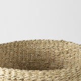 Mercana Sivannah 19.7L x 19.7W x 23.6H (Set of 3) Light Brown and Medium Brown Striped Seagrass Round Basket