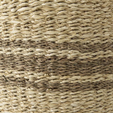 Mercana Sivannah 19.7L x 19.7W x 23.6H (Set of 3) Light Brown and Medium Brown Striped Seagrass Round Basket