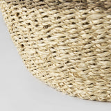 Mercana Sivannah 19.7L x 19.7W x 23.6H (Set of 3) Light Brown and Medium Brown Striped Seagrass Round Basket