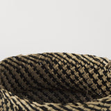 Mercana Gaia 17.7L x 17.7W x 20.5H Set of 3 Light and Dark Brown Cross Patterend Belly Seagrass Basket