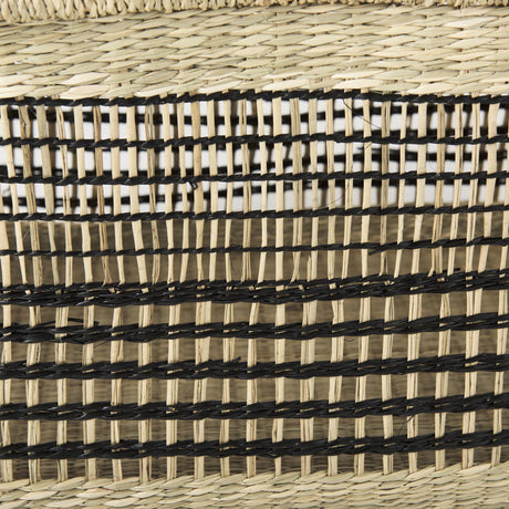 Mercana Nia 18.5L x 13.4W x 14.6H Set of 2 Light Brown Seagrass Rectangular Basket with Handles