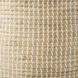 Mercana Olivia 15.7L x 15.7W x 17.3H Set of 3 Beige Seagrass Basket W/Lid and Handles