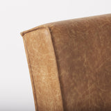 Mercana Damon 19.8L x 26.3W x 31.8H Cognac Brown Faux Leather Dining Chair