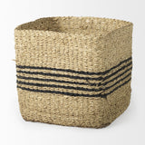 Mercana Cullen 15.7L x 15.7W x 15.7H (Set of 3) Grey Twisted Seagrass Square Basket