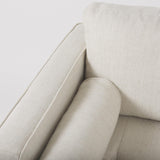 Mercana Loretta 40.7L x 36.2W x 33.9H Cream Fabric Chair W/ Two Bolster Cushions