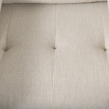 Mercana Loretta 40.7L x 36.2W x 33.9H Cream Fabric Chair W/ Two Bolster Cushions