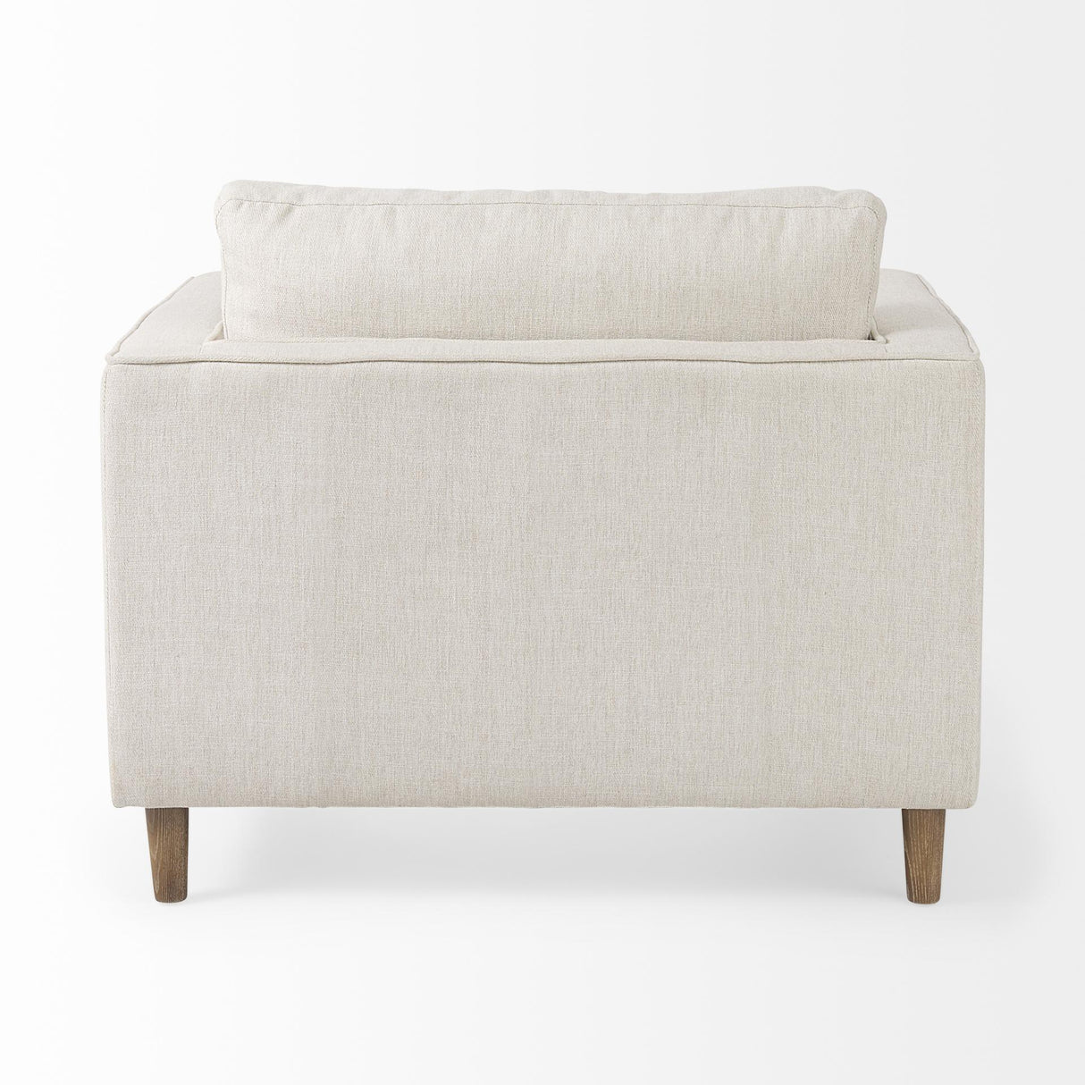Mercana Loretta 40.7L x 36.2W x 33.9H Cream Fabric Chair W/ Two Bolster Cushions